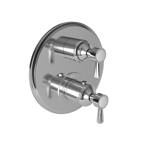 Newport Brass 1/2" Round Thermostatic Trim Plate With Handle in Polished Chrome 3-1663TR-26 - main